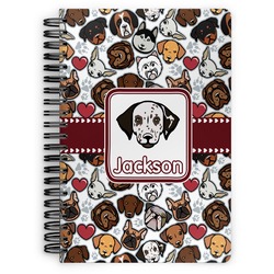 Dog Faces Spiral Notebook - 7x10 w/ Name or Text