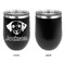 Dog Faces Stainless Wine Tumblers - Black - Single Sided - Approval