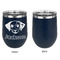 Dog Faces Stainless Wine Tumblers - Navy - Single Sided - Approval