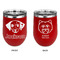 Dog Faces Stainless Wine Tumblers - Red - Double Sided - Approval