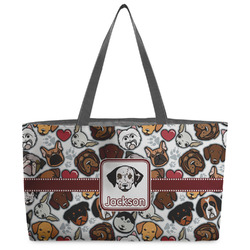 Dog Faces Beach Totes Bag - w/ Black Handles (Personalized)