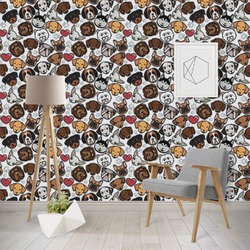 Dog Faces Wallpaper & Surface Covering (Peel & Stick - Repositionable)