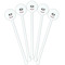 Dog Faces White Plastic 5.5" Stir Stick - Fan View