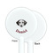 Dog Faces White Plastic 5.5" Stir Stick - Single Sided - Round - Front & Back