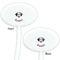 Dog Faces White Plastic 7" Stir Stick - Double Sided - Oval - Front & Back