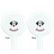 Dog Faces White Plastic 7" Stir Stick - Double Sided - Round - Front & Back