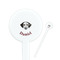 Dog Faces White Plastic 7" Stir Stick - Round - Closeup