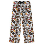 Dog Faces Womens Pajama Pants - M