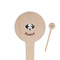 Dog Faces Wooden 4" Food Pick - Round - Closeup