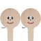 Dog Faces Wooden 4" Food Pick - Round - Double Sided - Front & Back