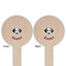 Dog Faces Wooden 6" Food Pick - Round - Double Sided - Front & Back
