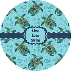 Sea Turtles Multipurpose Round Labels - Custom Sized