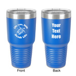 Sea Turtles 30 oz Stainless Steel Tumbler - Royal Blue - Double-Sided