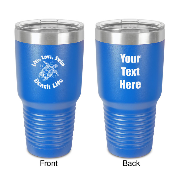 Custom Sea Turtles 30 oz Stainless Steel Tumbler - Royal Blue - Double-Sided