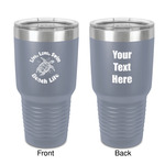 Sea Turtles 30 oz Stainless Steel Tumbler - Grey - Double-Sided