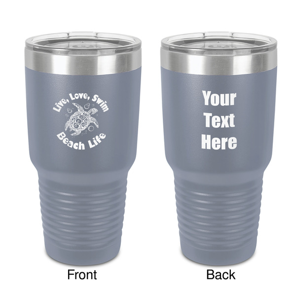 Custom Sea Turtles 30 oz Stainless Steel Tumbler - Grey - Double-Sided