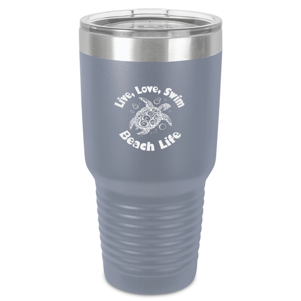 Custom Sea Turtles 30 oz Stainless Steel Tumbler - Grey - Single-Sided