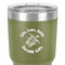 Sea Turtles 30 oz Stainless Steel Ringneck Tumbler - Olive - Close Up