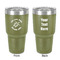 Sea Turtles 30 oz Stainless Steel Ringneck Tumbler - Olive - Double Sided - Front & Back