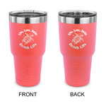 Sea Turtles 30 oz Stainless Steel Tumbler - Coral - Double Sided