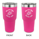 Sea Turtles 30 oz Stainless Steel Tumbler - Pink - Double Sided