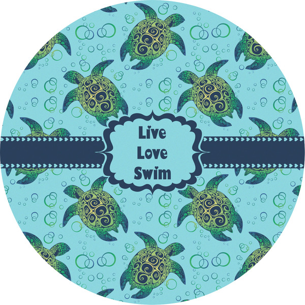 Custom Sea Turtles Multipurpose Round Labels - 5"