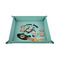 Sea Turtles 6" x 6" Teal Leatherette Snap Up Tray - STYLED