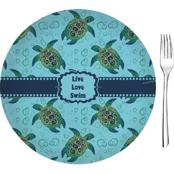 Sea Turtles Glass Appetizer / Dessert Plate 8" (Personalized)