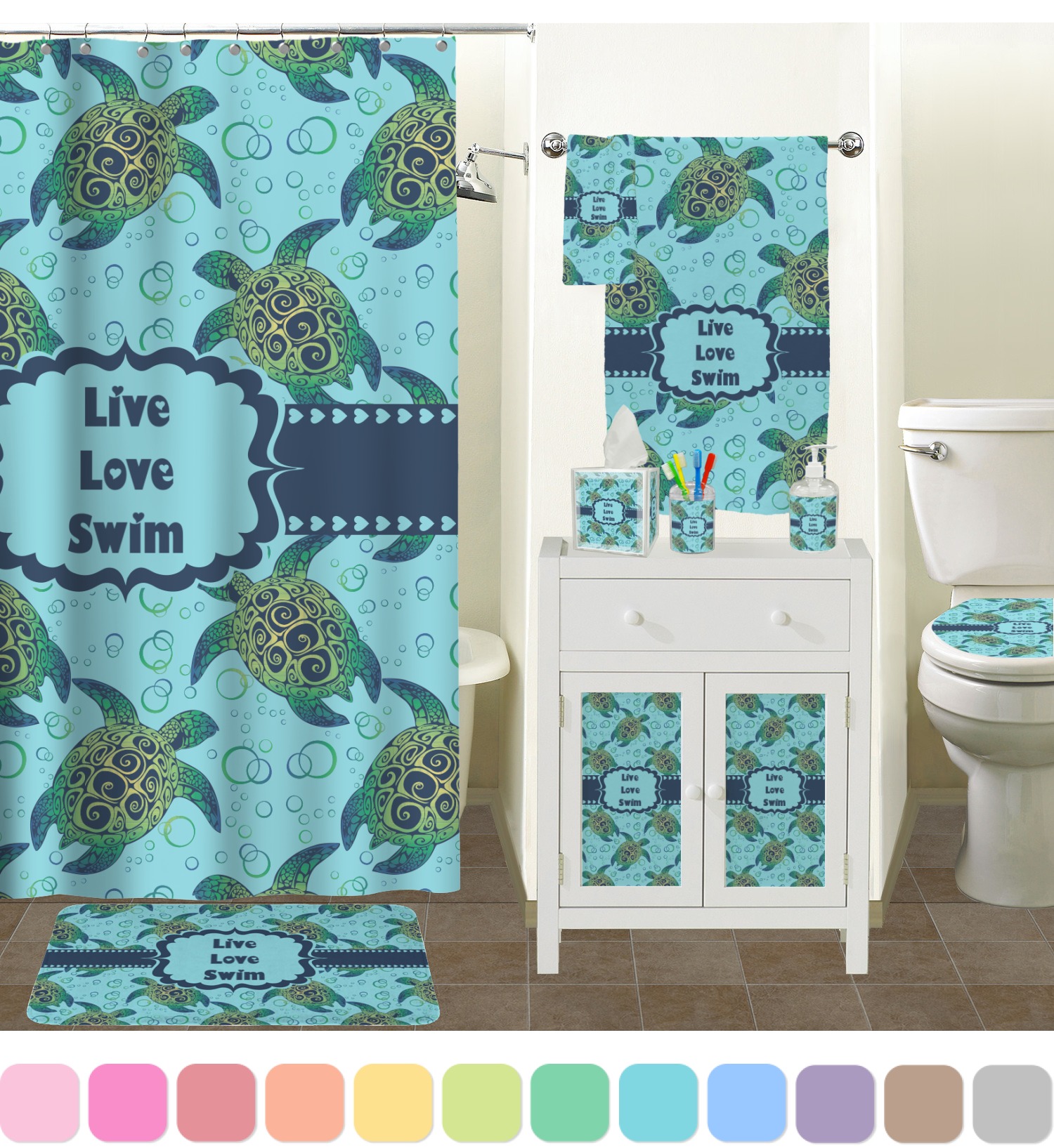 Sea Turtles Finger Tip Towel (Personalized) - YouCustomizeIt