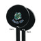 Sea Turtles Black Plastic 5.5" Stir Stick - Single Sided - Round - Front & Back