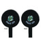 Sea Turtles Black Plastic 7" Stir Stick - Double Sided - Round - Front & Back