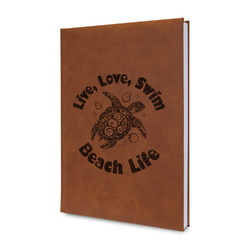Sea Turtles Leatherette Journal - Single Sided (Personalized)