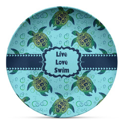 Sea Turtles Microwave Safe Plastic Plate - Composite Polymer (Personalized)