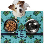 Sea Turtles Dog Food Mat - Medium