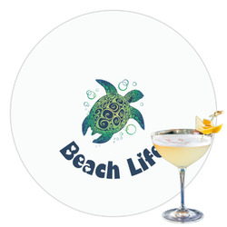 Sea Turtles Printed Drink Topper - 3.5"