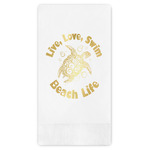 Sea Turtles Guest Napkins - Foil Stamped