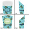 Sea Turtles French Fry Favor Box - Front & Back View