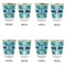 Sea Turtles Glass Shot Glass - with gold rim - Set of 4 - APPROVAL