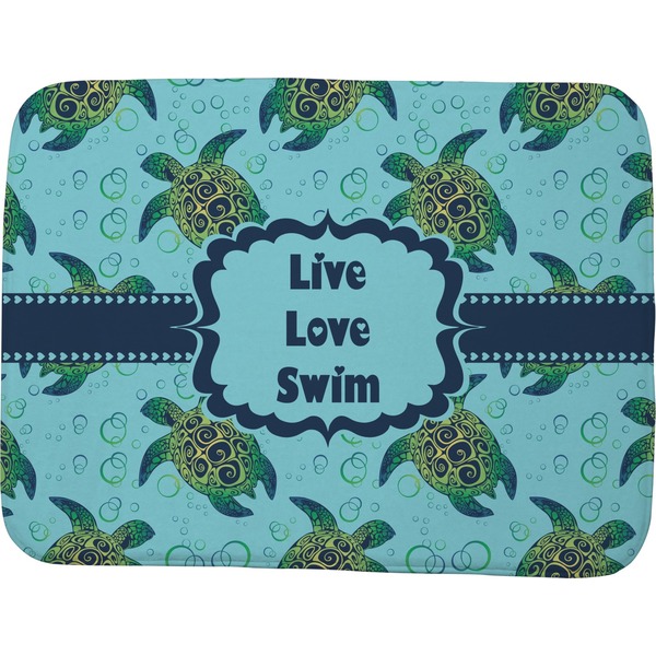 Custom Sea Turtles Memory Foam Bath Mat - 48"x36" (Personalized)