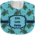 Sea Turtles Velour Baby Bib