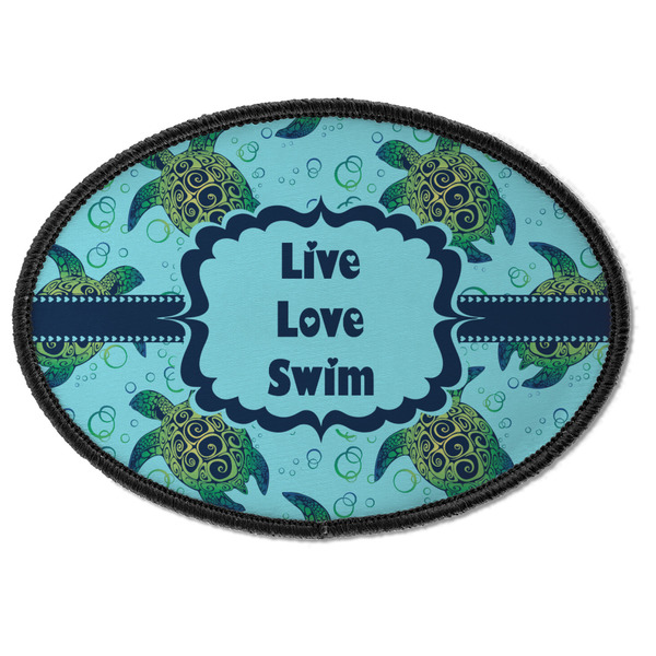 Custom Sea Turtles Iron On Oval Patch