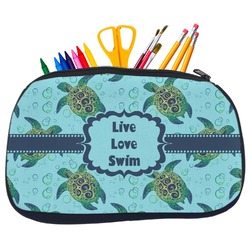 Sea Turtles Neoprene Pencil Case - Medium