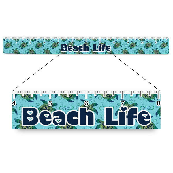 Custom Sea Turtles Plastic Ruler - 12"