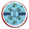 Sea Turtles Printed Icing Circle - Large - On Cookie