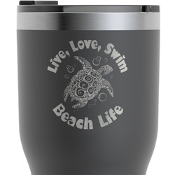 Sea Turtles RTIC Tumbler - Black - Engraved Front & Back (Personalized)