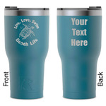 Sea Turtles RTIC Tumbler - Dark Teal - Laser Engraved - Double-Sided