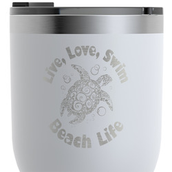 Sea Turtles RTIC Tumbler - White - Engraved Front