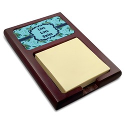 Sea Turtles Red Mahogany Sticky Note Holder (Personalized)