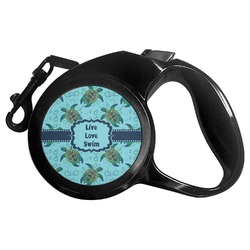 Sea Turtles Retractable Dog Leash - Large (Personalized)