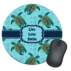 Sea Turtles Round Mouse Pad (Personalized)